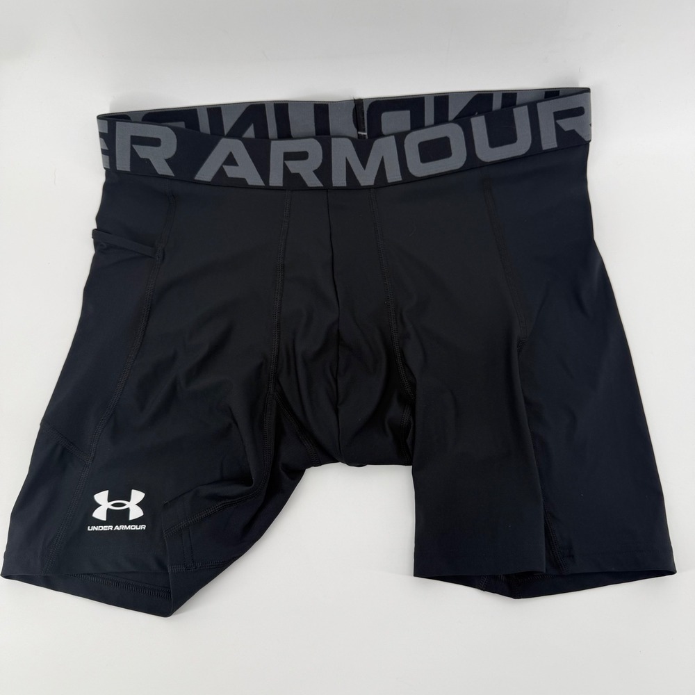 Under Armour Mens Compression Heatgear Armour Shorts 2XL Black‎ Pockets